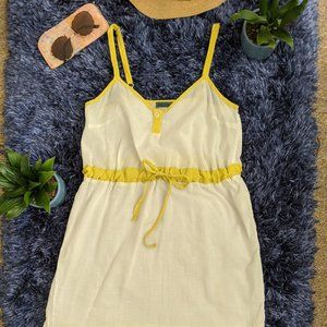 Anthropologie White Cotton Summer Dress